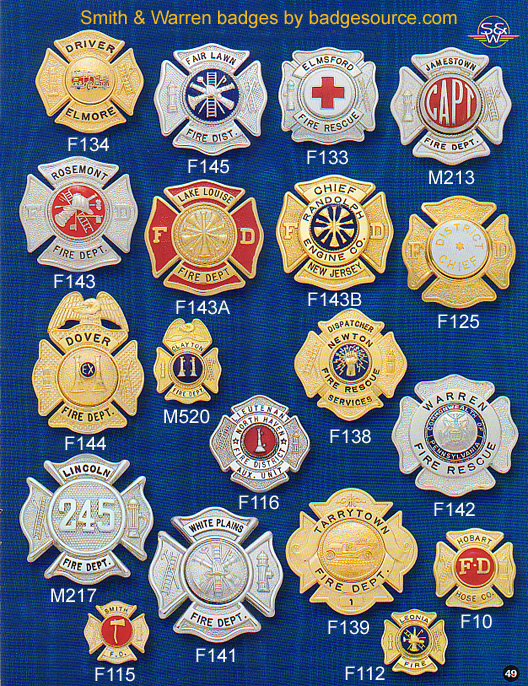 Fire service badges