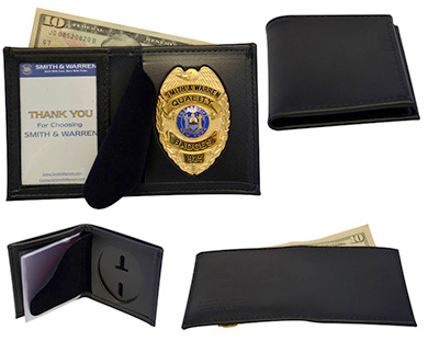 Model 100-D4 and 110, Badge and ID Bi-fold wallet with money pocket Book style badge wallet