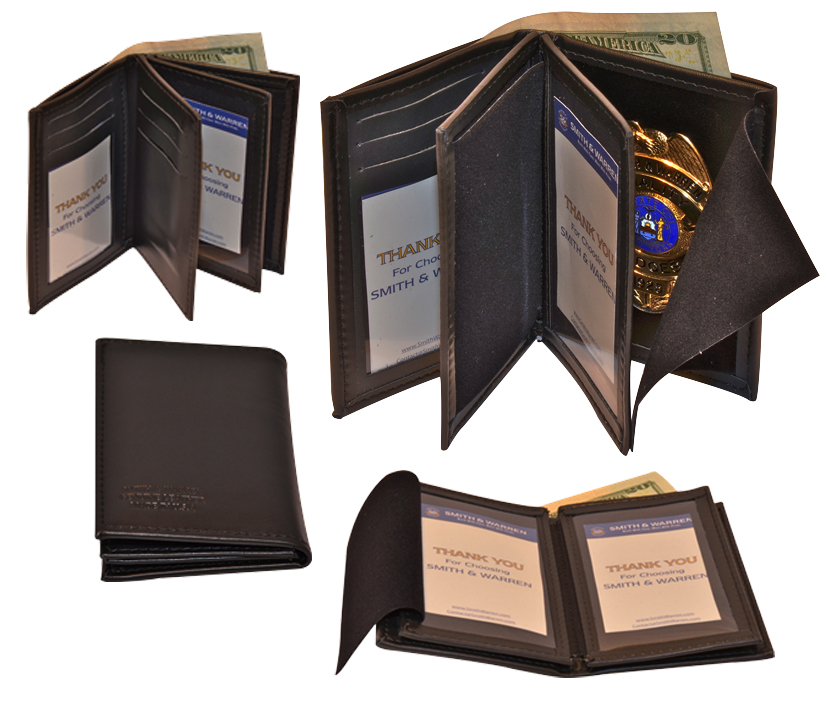 Model 125-A Federal style badge and double ID with credit card slots and money pocket 125-A Double ID Credit Card wallet