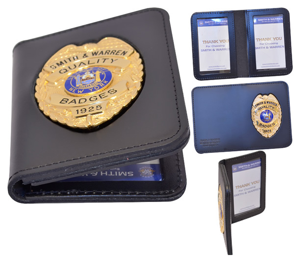 Model 100-ABA, Book-Style Badge & double ID Case, Ouside badge mount Book style badge & ID - Outside Mount