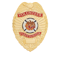 VOLUNTEER FIREFIGHTER TEARDROP SHIELD