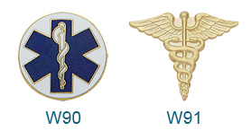 Star of Life/Caduceus collar insignia