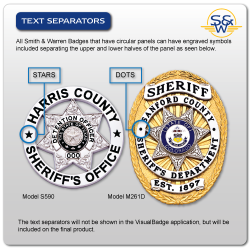 Text separators on badges Text separators on badges